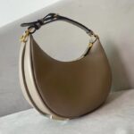 Fendi Praphy Underarm Small Bag - Gray - Image 5