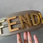Fendi Praphy Underarm Small Bag - Gray - Image 3