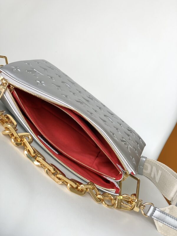 Louis Vuitton Caramel Coussin Trumpeter Bag - Silver - Image 2
