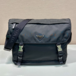 Prada Flap And Snap Messenger Bag - Black