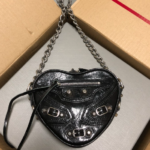 Balenciaga New Le Cagole Heart Bag - Black