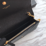 YSL Caviar Ball Chain Shoulder Bag - Black - Image 2
