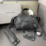 Balenciaga Neo Cagole Explosive Motorbike Bag - Gray