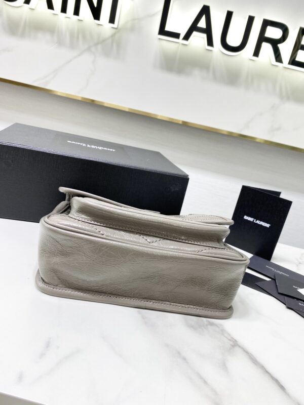YSL Saint Laurent's Niki's Small Handbag - Light Gray - Image 2