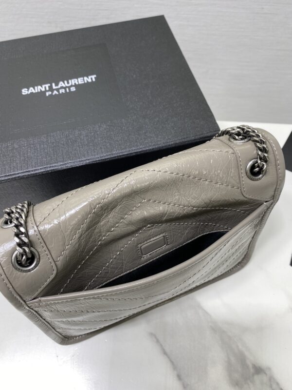YSL Saint Laurent's Niki's Small Handbag - Light Gray - Image 5