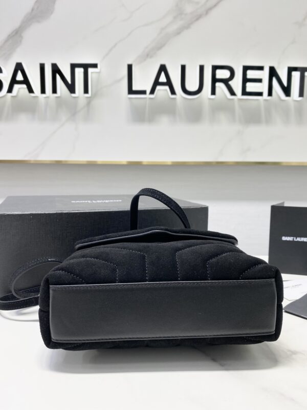 YSL LouLou Y-Shaped Medium Shoulder Bag - Black - Image 4