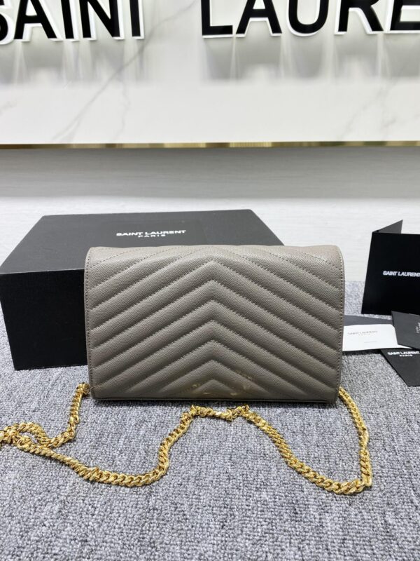 YSL Yves Saint Laurent Clutch Bag - Gray - Image 5