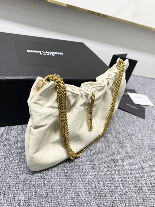 YSl New Cloud Armpit Bag - White - Image 4