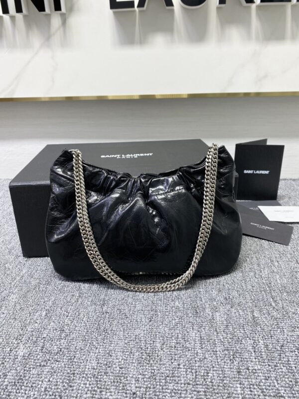 YSL New Cloud Armpit Bag - Black - Image 5