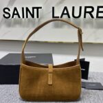 YSL’s New Spring and Summer Show Armpit Bag - Brown (Golden) - Image 4