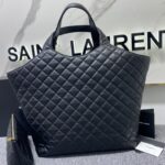 YSL Yves Saint Laurent's High-Grade NAPPA Handbag - Black - Image 4