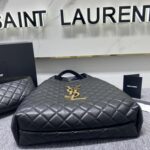 YSL Yves Saint Laurent's High-Grade NAPPA Handbag - Black - Image 3