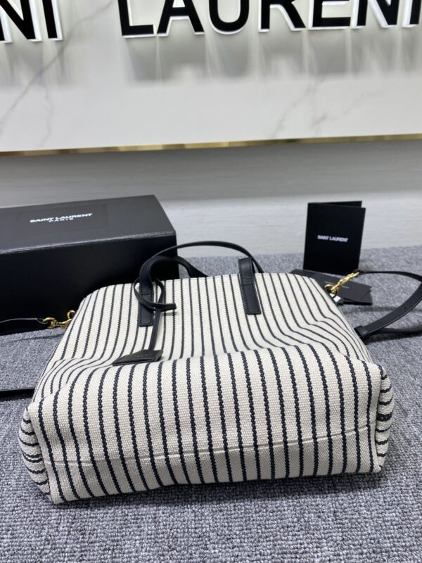 YSL Non-Capacity Stripes Tote Bag - Image 4