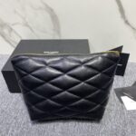 YSL Saint Laurent Lambskin Clutch Bag - Black - Image 5