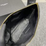 YSL Saint Laurent Lambskin Clutch Bag - Black - Image 3