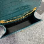 YSL Yves Saint Laurent's Rhombus Quilted Texture Handbag - Turquoise - Image 2