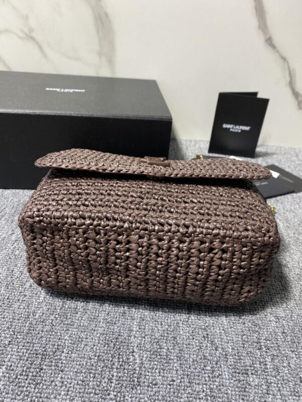YSL NIKI Woven Bag - Dark Brown - Image 4