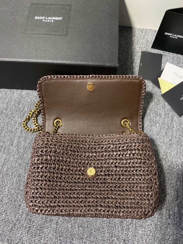 YSL NIKI Woven Bag - Dark Brown - Image 3