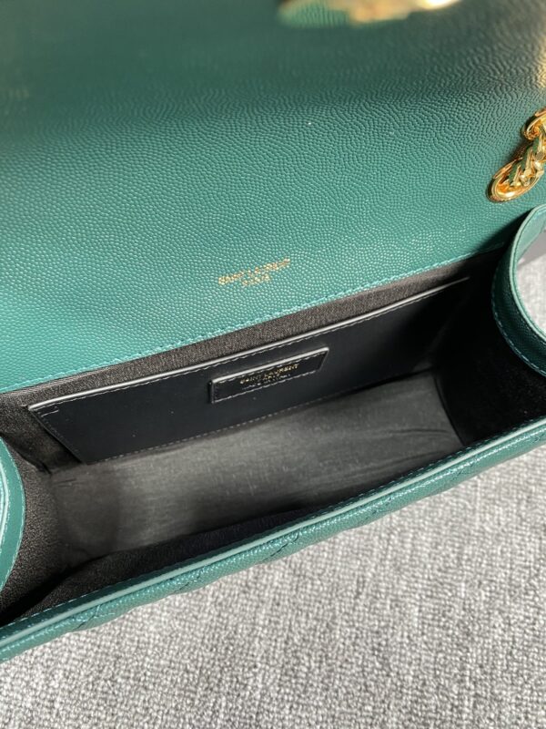 YSL Classic Grid Messenger Bag - Sea Green - Image 2