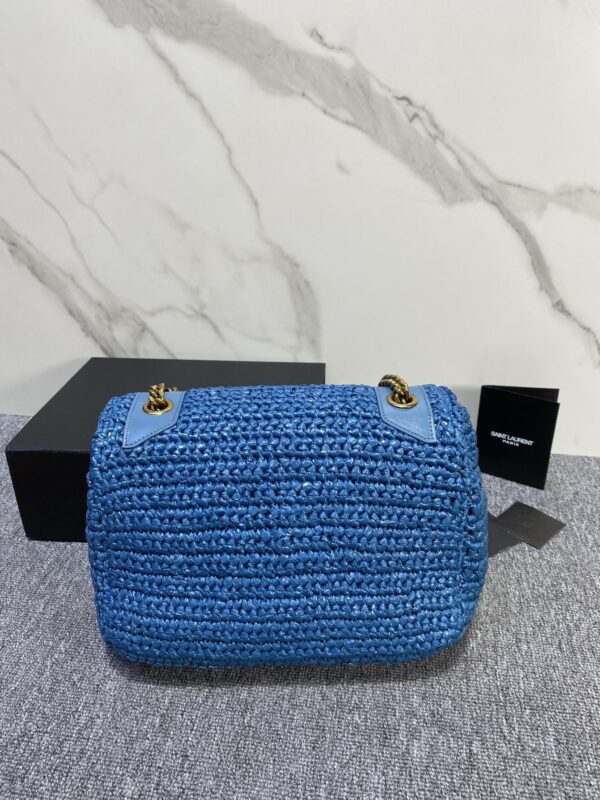 YSL NIKI Woven Bag - Blue - Image 4