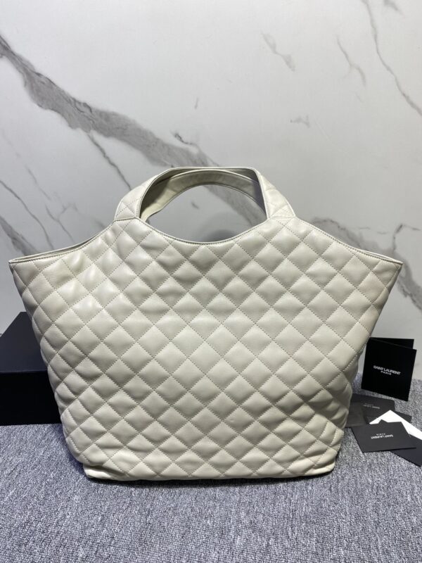 YSL Yves Saint Laurent's High-Grade NAPPA Handbag - White - Image 4