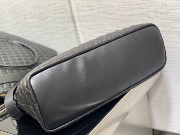YSL Oversized Sheepskin Quilted Travel Bag - Black - Image 2