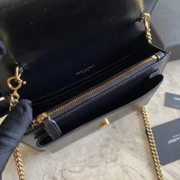 YSL Hot Toothpick Pattern Small Handbag - Black - Image 2