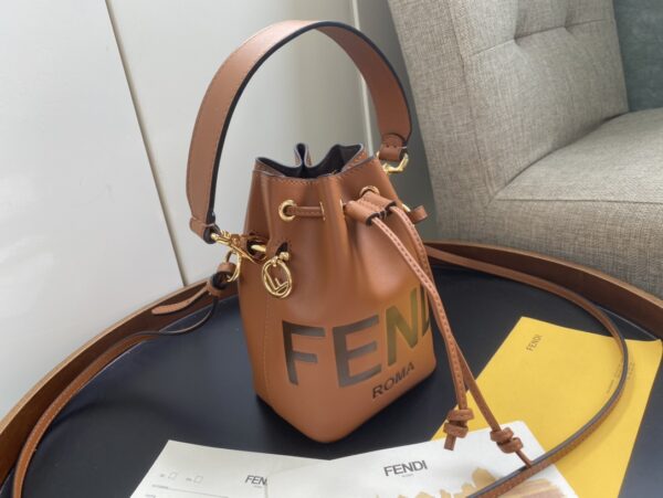 Fendi Mon Tresor Small Bucket Bag - Brown - Image 5