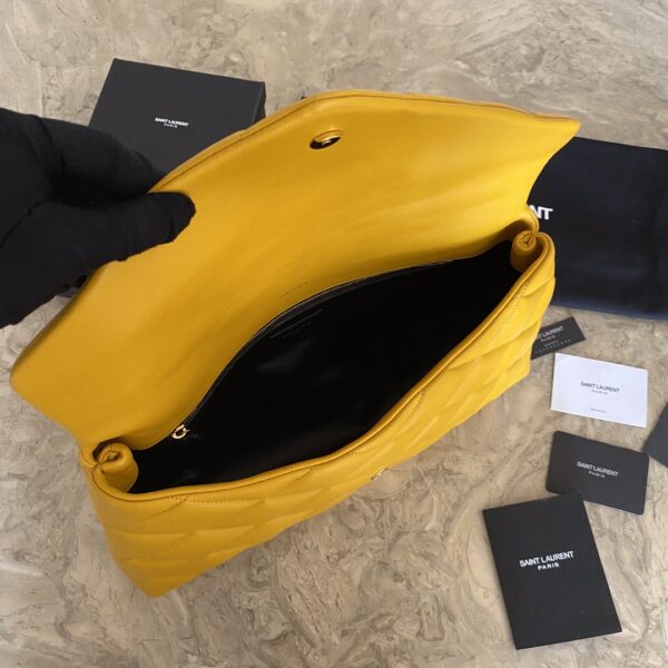 YSL Saint Laurent SADE Puffer Clutch Bag - Yellow - Image 3