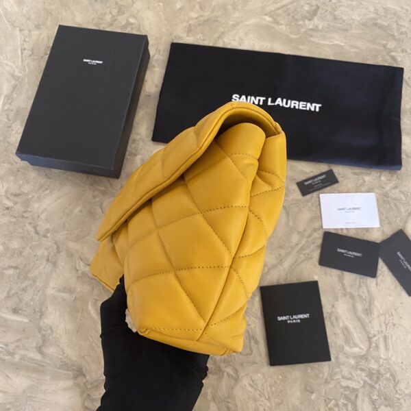 YSL Saint Laurent SADE Puffer Clutch Bag - Yellow - Image 4