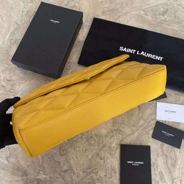 YSL Saint Laurent SADE Puffer Clutch Bag - Yellow - Image 5