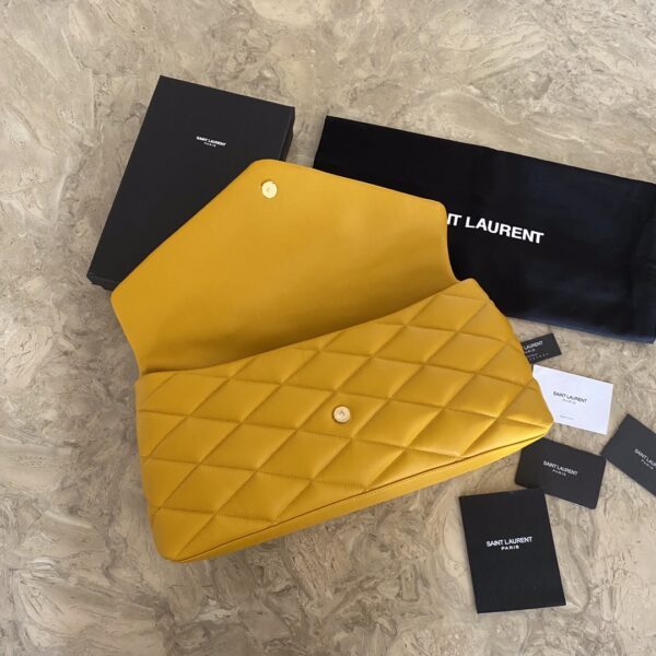YSL Saint Laurent SADE Puffer Clutch Bag - Yellow - Image 2