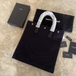 YSL Rive Gauche Beach Bag - Black - Image 5