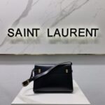 YSL Women Manhattan Baguette Box Large Leather Bag - Black - Image 5