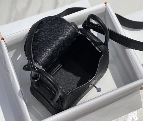 Hermes Mini Lindy Handbags - Black - Image 2