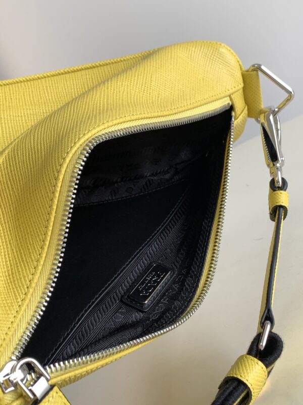 Prada Embroidered Webbing Triangle Bag - Yellow - Image 2