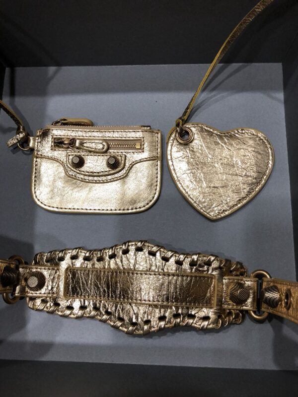 Balenciaga Le Cagole Half-Moon Small Armpit Dumpling Bag - Golden - Image 5