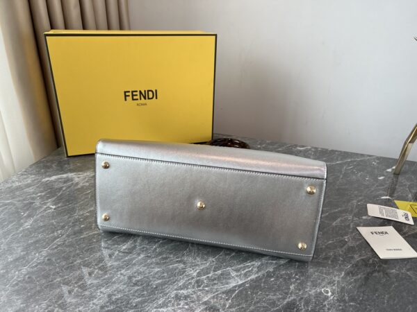 Fendi Sunshine Small Tote Bag - Silver - Image 4