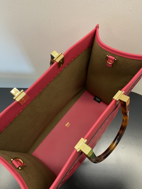 Fendi Sunshine Small Tote Bag - Red - Image 3