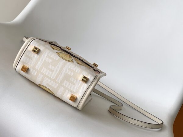 Fendi Joint Style Mini Sunshine Shopper Handbag - White - Image 4