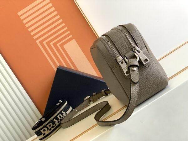 Prada Double Shoulder Strap Handbag - Gray - Image 5