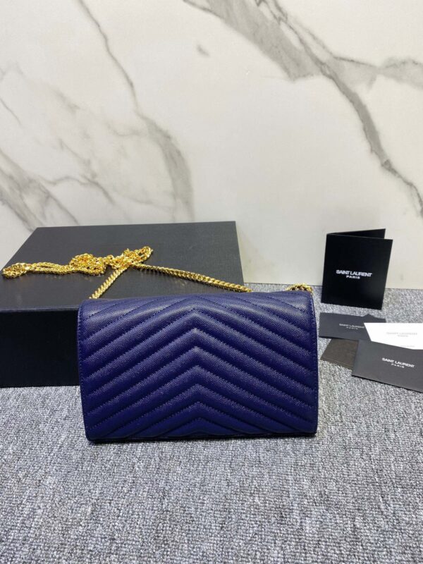 YSL Yves Saint Laurent Clutch Bag - Blue - Image 5
