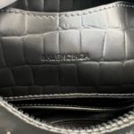 Balenciaga Neo Classic Mini Crocodile Handbag - Black - Image 4