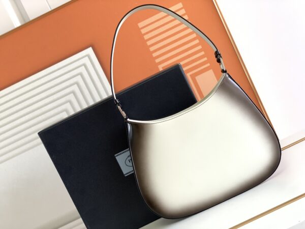 Prada Two-Color Women's Armpit Bag - White - Image 4