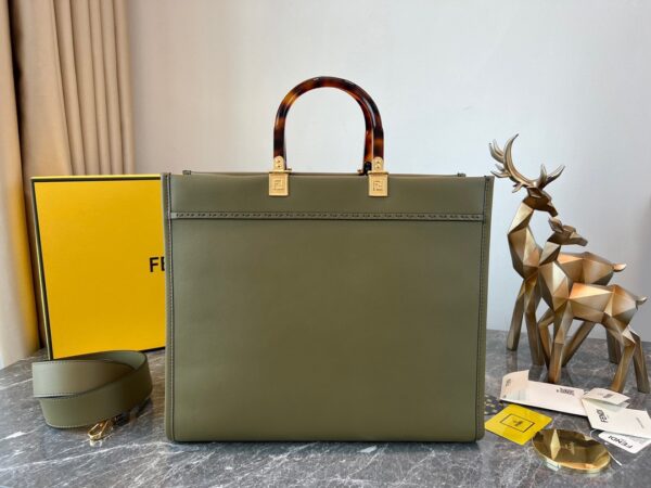 Fendi Sunshine Small Tote Bag - Green - Image 4