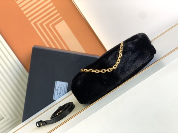 Prada Plush Three-In-One Handbag - Black - Image 4