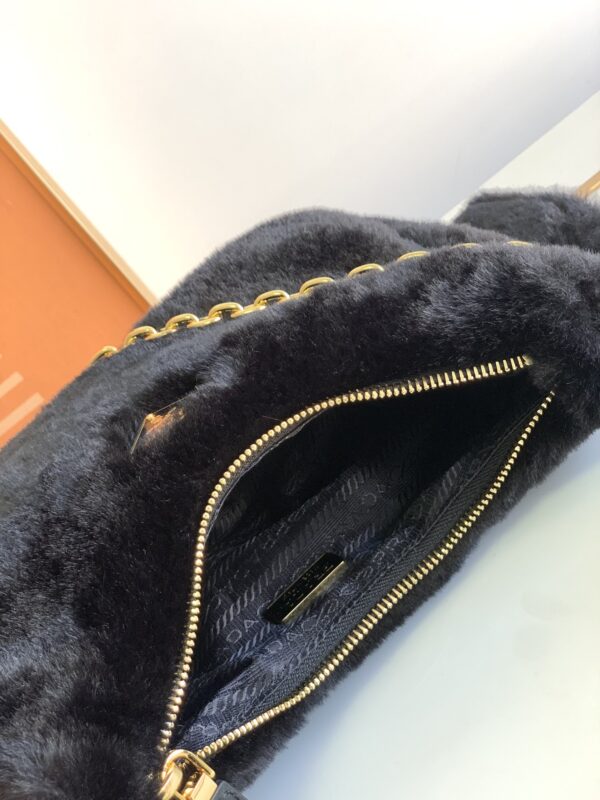 Prada Plush Three-In-One Handbag - Black - Image 2