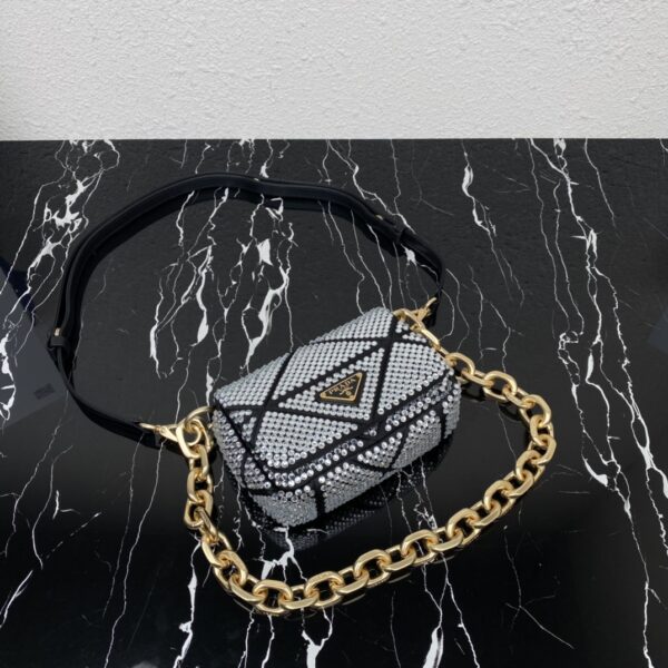 Prada New Crystal Bag - Silver - Image 3