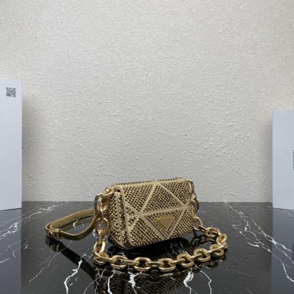 Prada New Crystal Bag - Gold - Image 4