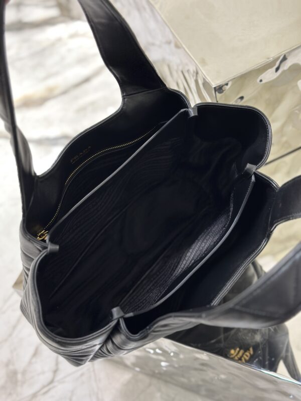 Prada Lingge Medium Tote Bag - Black - Image 2